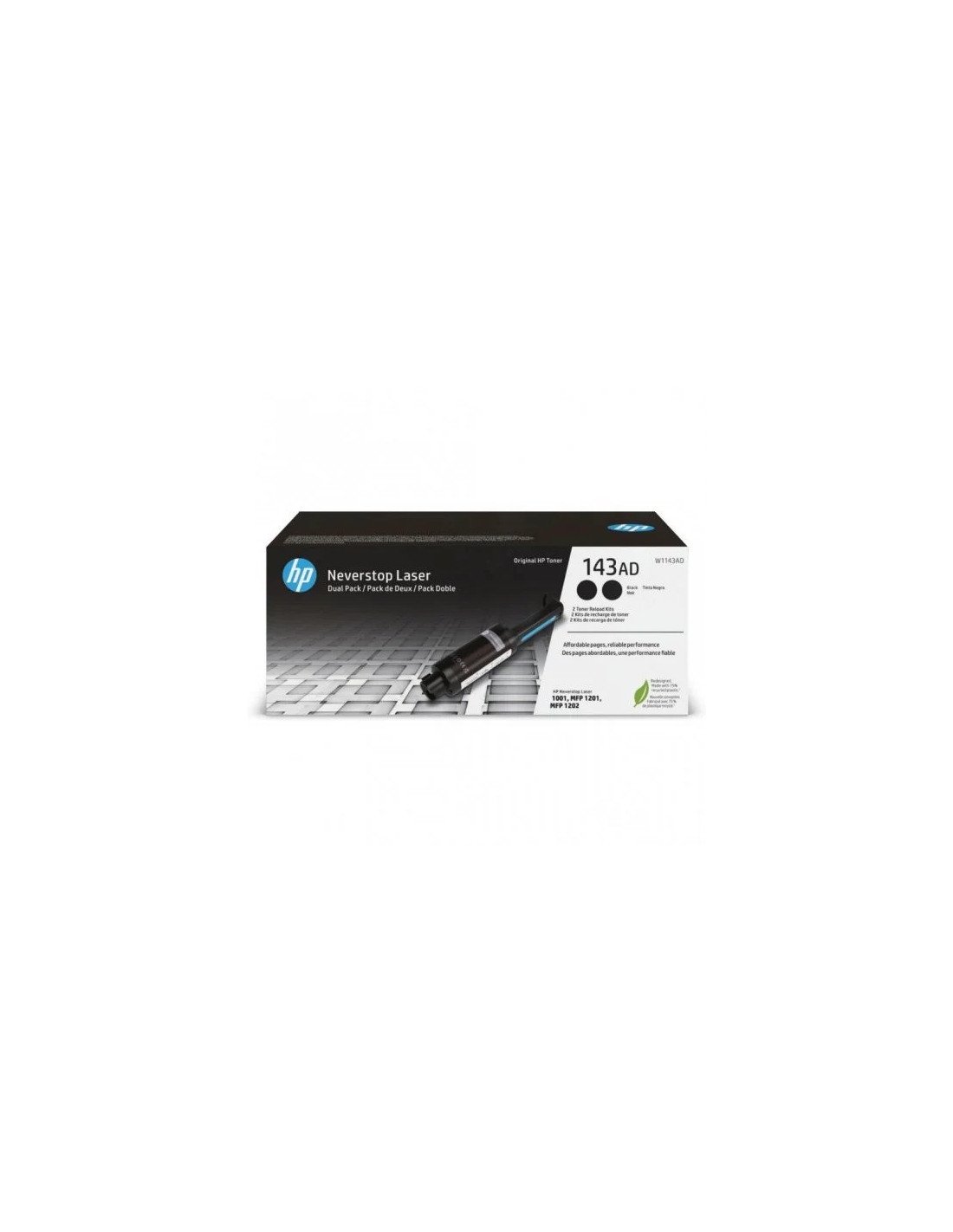 KIT DE RECARGA TONER HP 143AD PACK 2