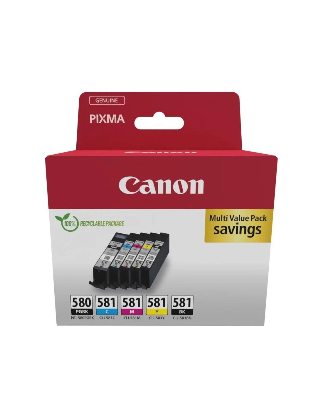 TINTA CANON MULTIPACK 4 COLORES PGI-580/CLI-581
