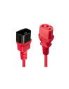 Lindy 30477 cable de transmisión Negro, Rojo 1 m C14 acoplador C13 acoplador