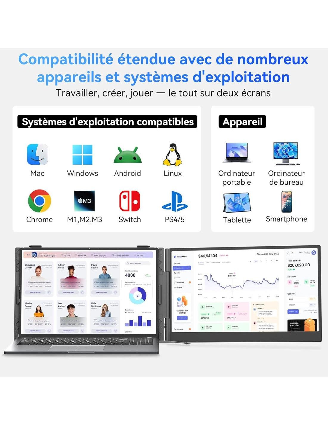 MONITOR PORTATIL USB-C 14" FHD 60HZ CON ALTAVOZ BLACKVIEW