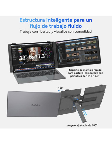 MONITOR PORTATIL USB-C 14" FHD 60HZ CON ALTAVOZ BLACKVIEW