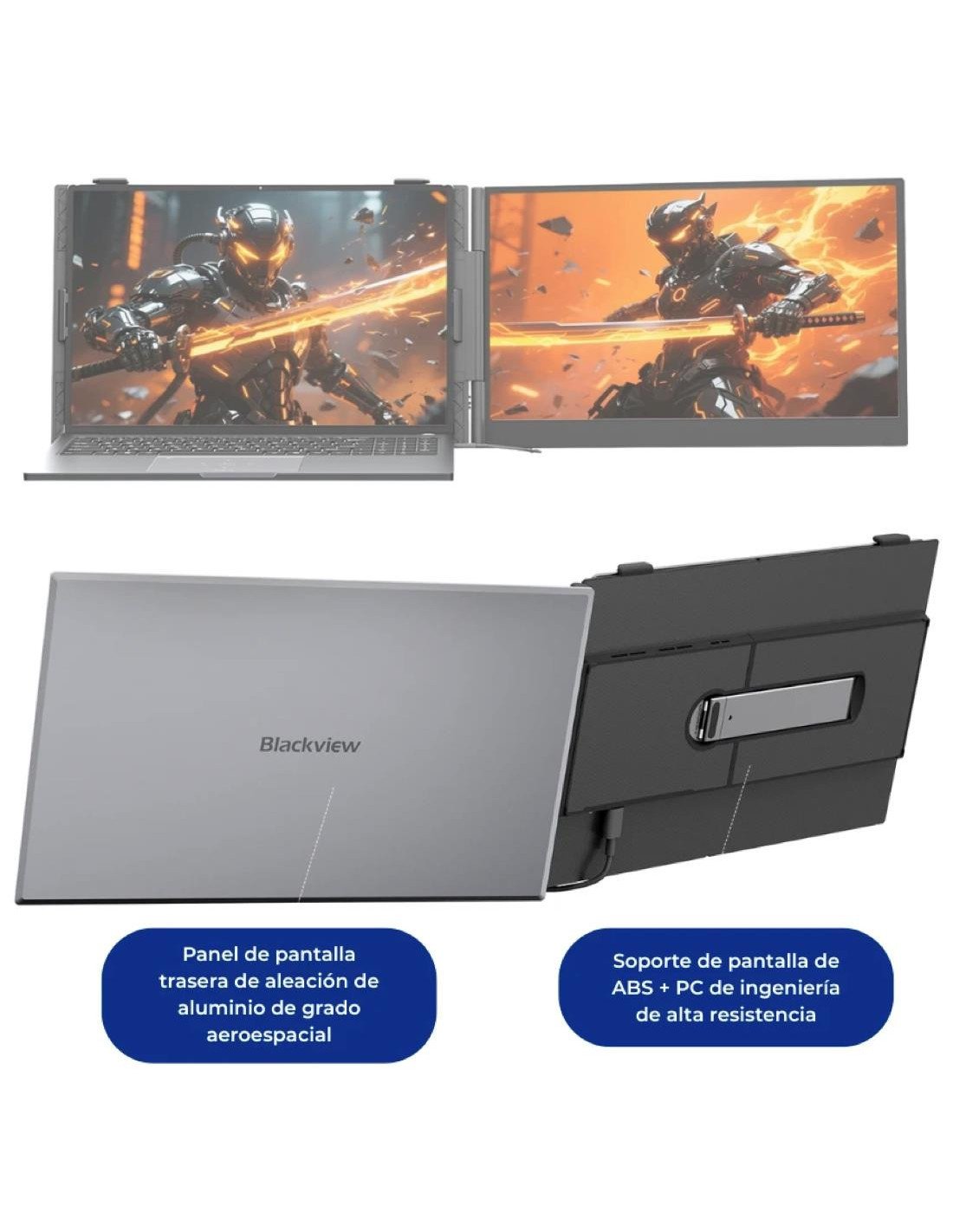 MONITOR PORTATIL USB-C 14" FHD 60HZ CON ALTAVOZ BLACKVIEW