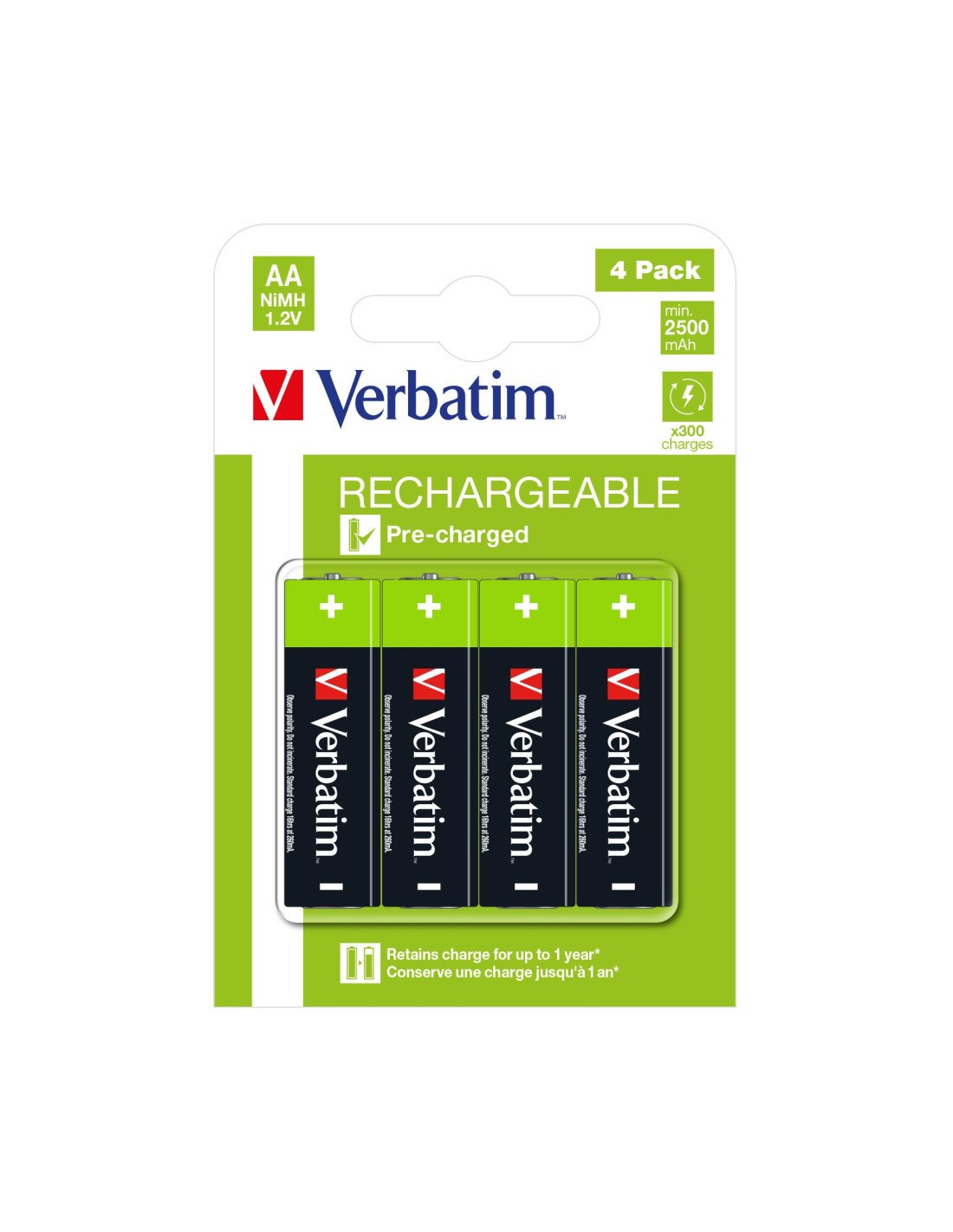 Verbatim 49517 pila doméstica BaterÍ­a recargable AA NÍ­quel-metal hidruro (NiMH)