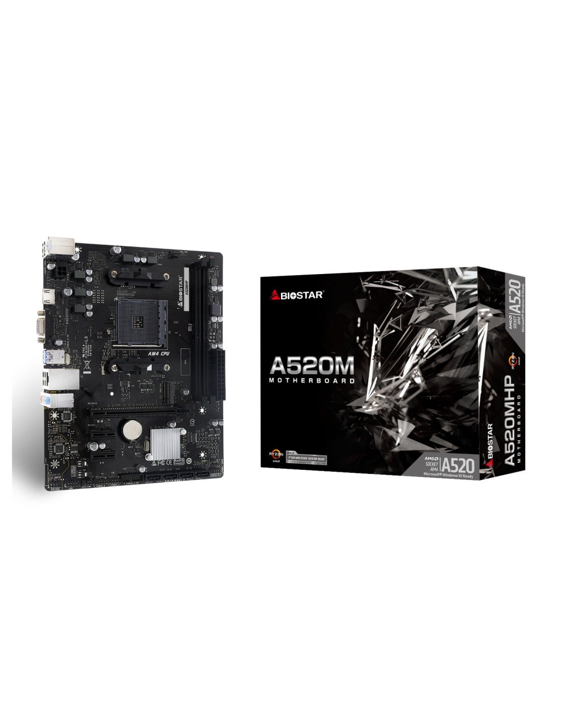 Biostar A520MHP placa base AMD A520 Zócalo AM4 micro ATX