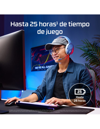 HyperX Cloud Jet: auriculares gaming inalámbricos (negro)