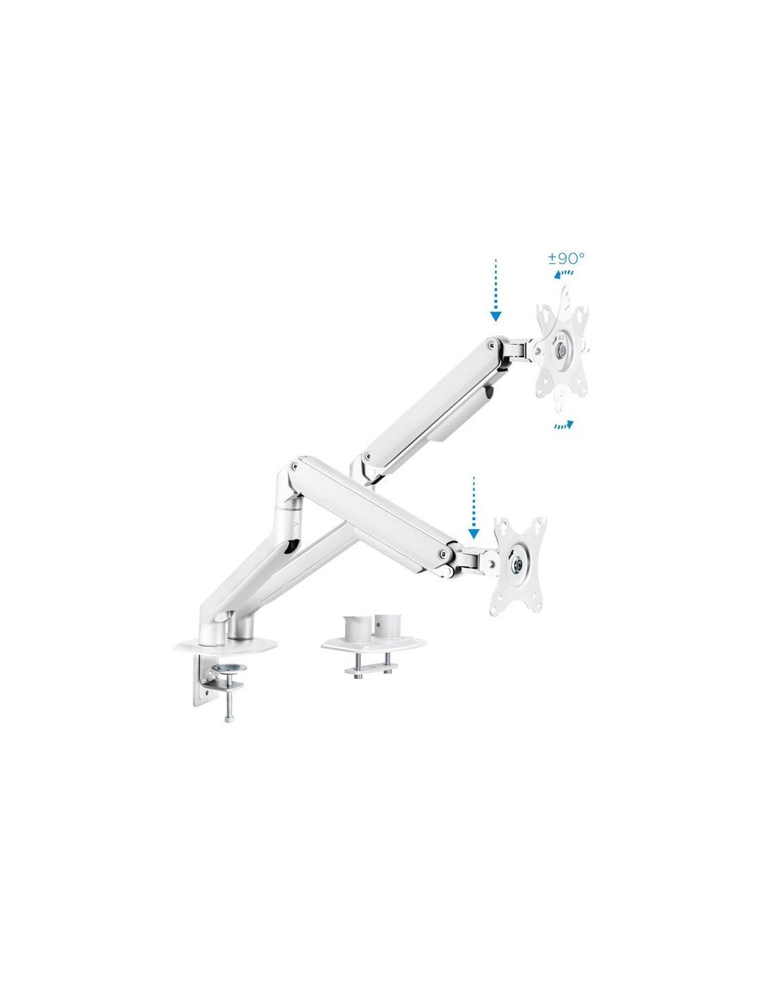 SOPORTE DE MESA TV/MONITOR TOOQ 17-32 2 BRAZOS WHITE