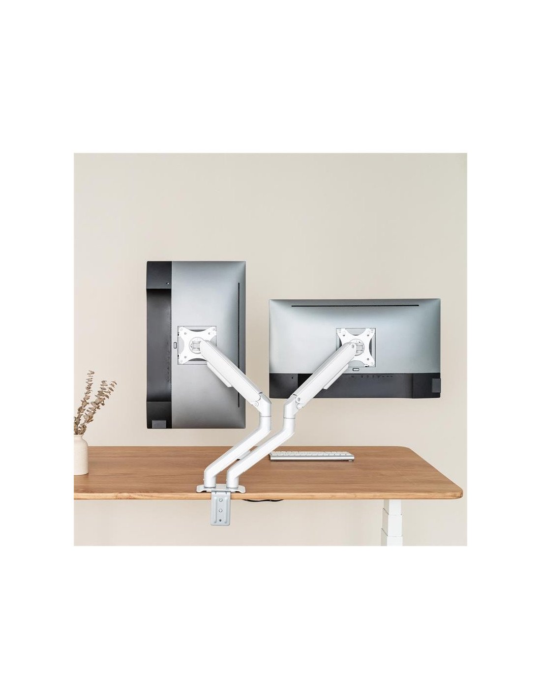 SOPORTE DE MESA TV/MONITOR TOOQ 17-32 2 BRAZOS WHITE