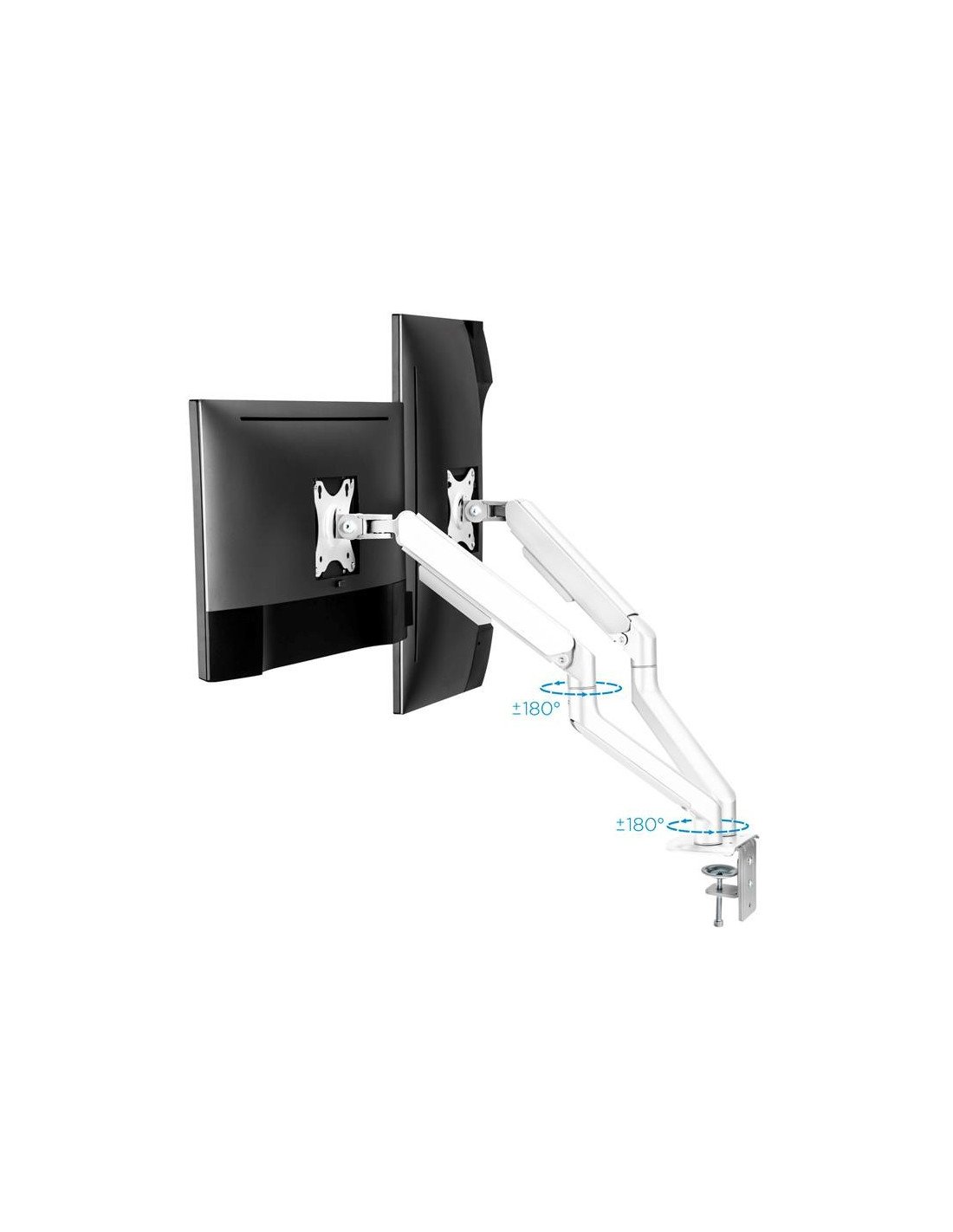 SOPORTE DE MESA TV/MONITOR TOOQ 17-32 2 BRAZOS WHITE