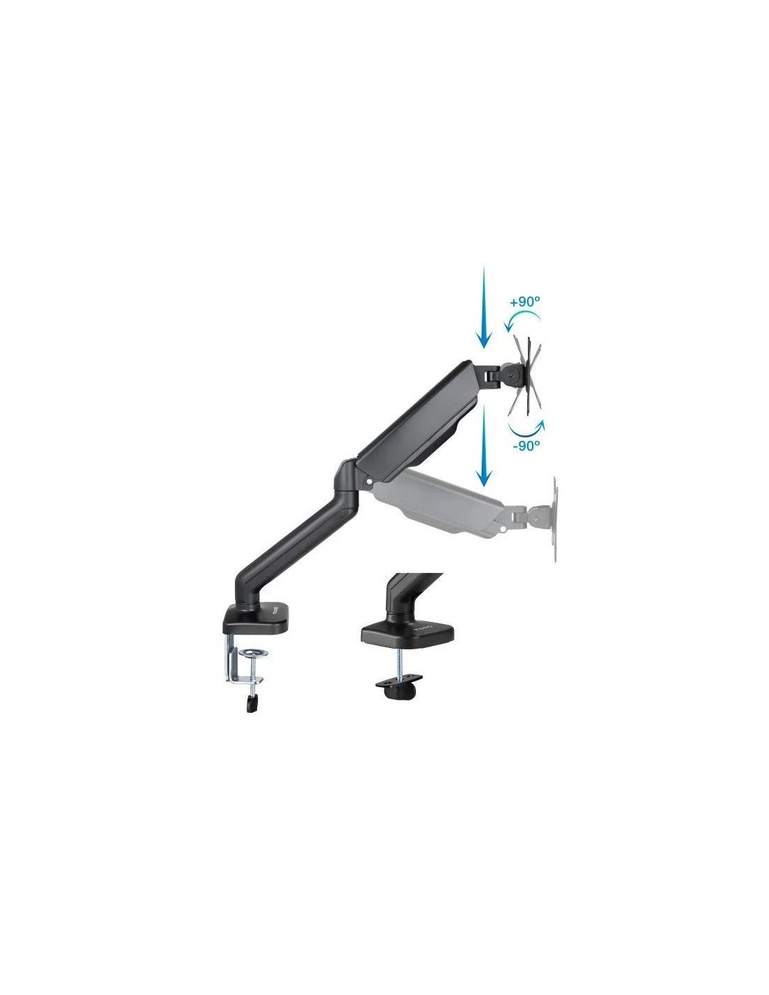 SOPORTE DE MESA TV MONITOR TOOQ ERGONOMICO ASISTIDO 17-32 BLACK