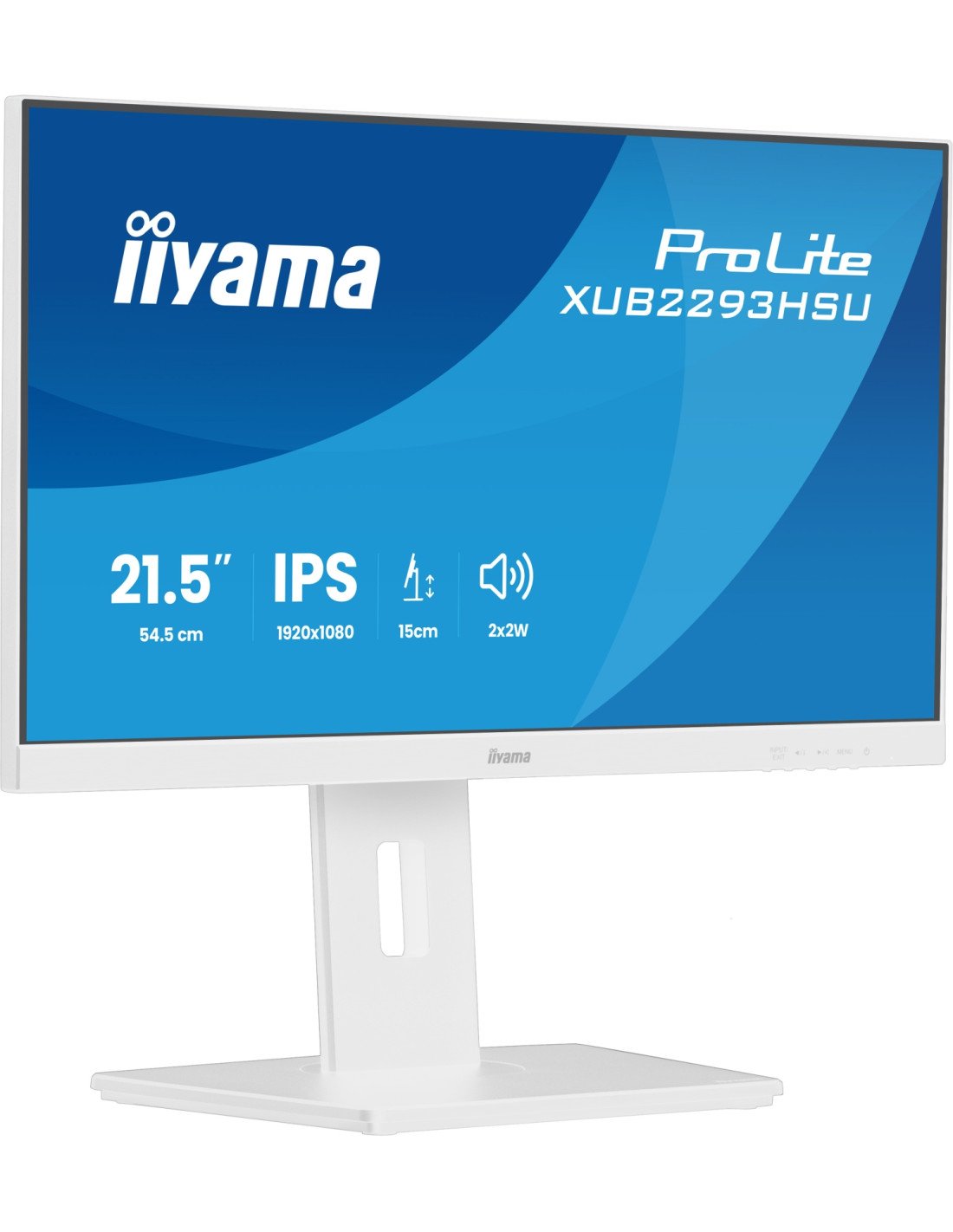 iiyama ProLite XUB2293HSU-W7 pantalla para PC 54,6 cm (21.5") 1920 x 1080 Pixeles Full HD LED Blanco