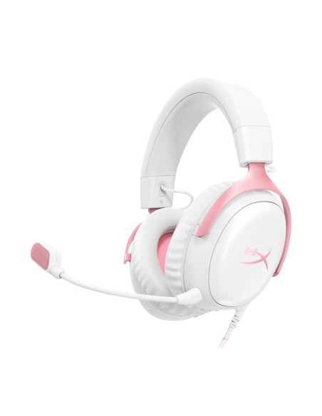 HyperX Cloud III - Auriculares gaming (blancos/rosas)