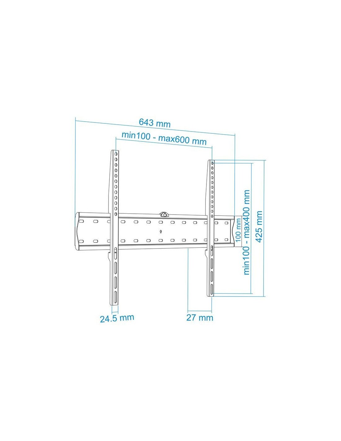 SOPORTE TV MONITOR TOOQ 37-70 40KG SLIM BLACK