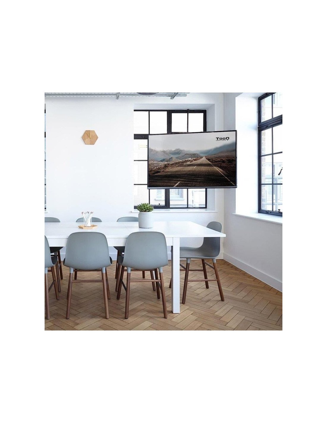 SOPORTE TV MONITOR TOOQ 37-80 40KG INCLINABLE/GIRATORIO BLACK