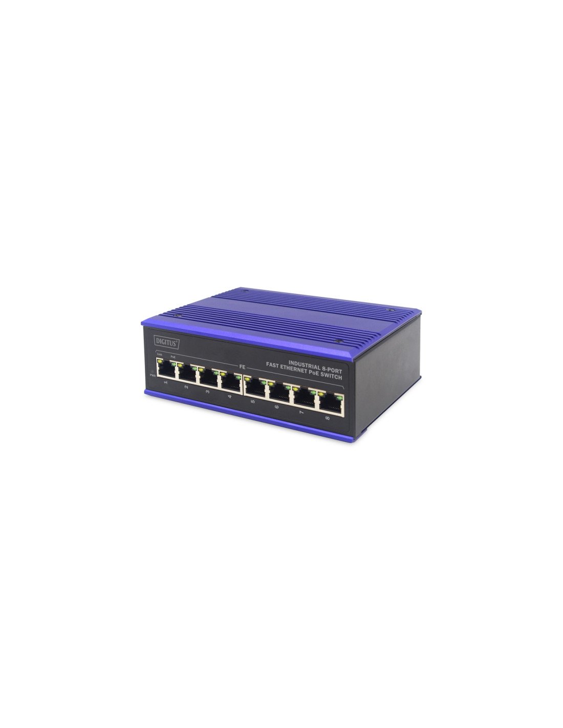 ASSMANN Electronic switch Fast Ethernet (10/100) EnergÍ­a sobre Ethernet (PoE) Negro, Azul