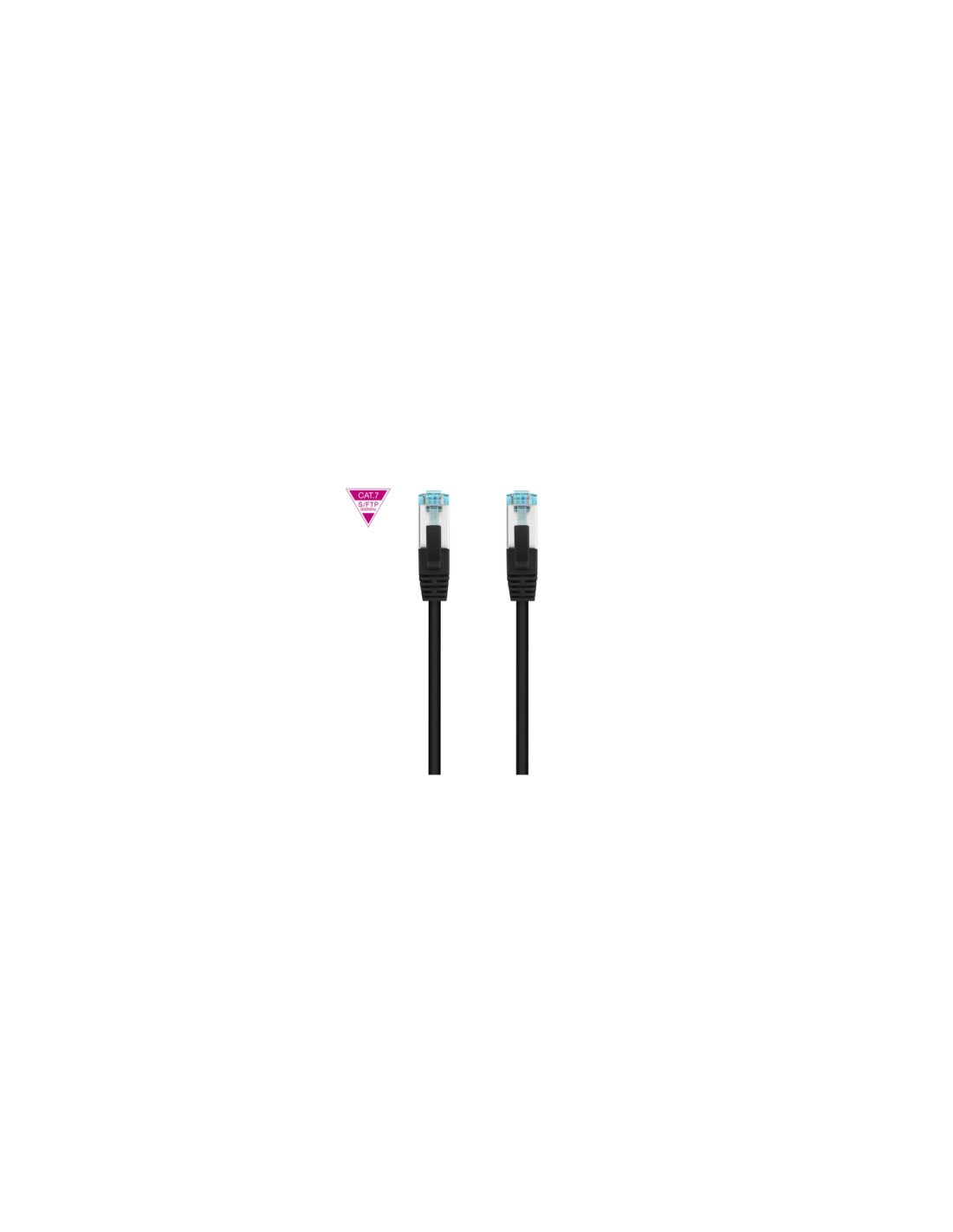 Nanocable Cable de Red Cat.7 600MHZ LSZH SFTP PIMF AWG26, Negro, 50 cm