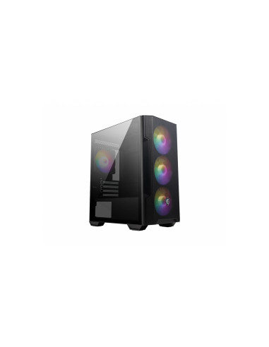 MSI MAG FORGE M100R carcasa de ordenador Midi Tower Negro, Transparente