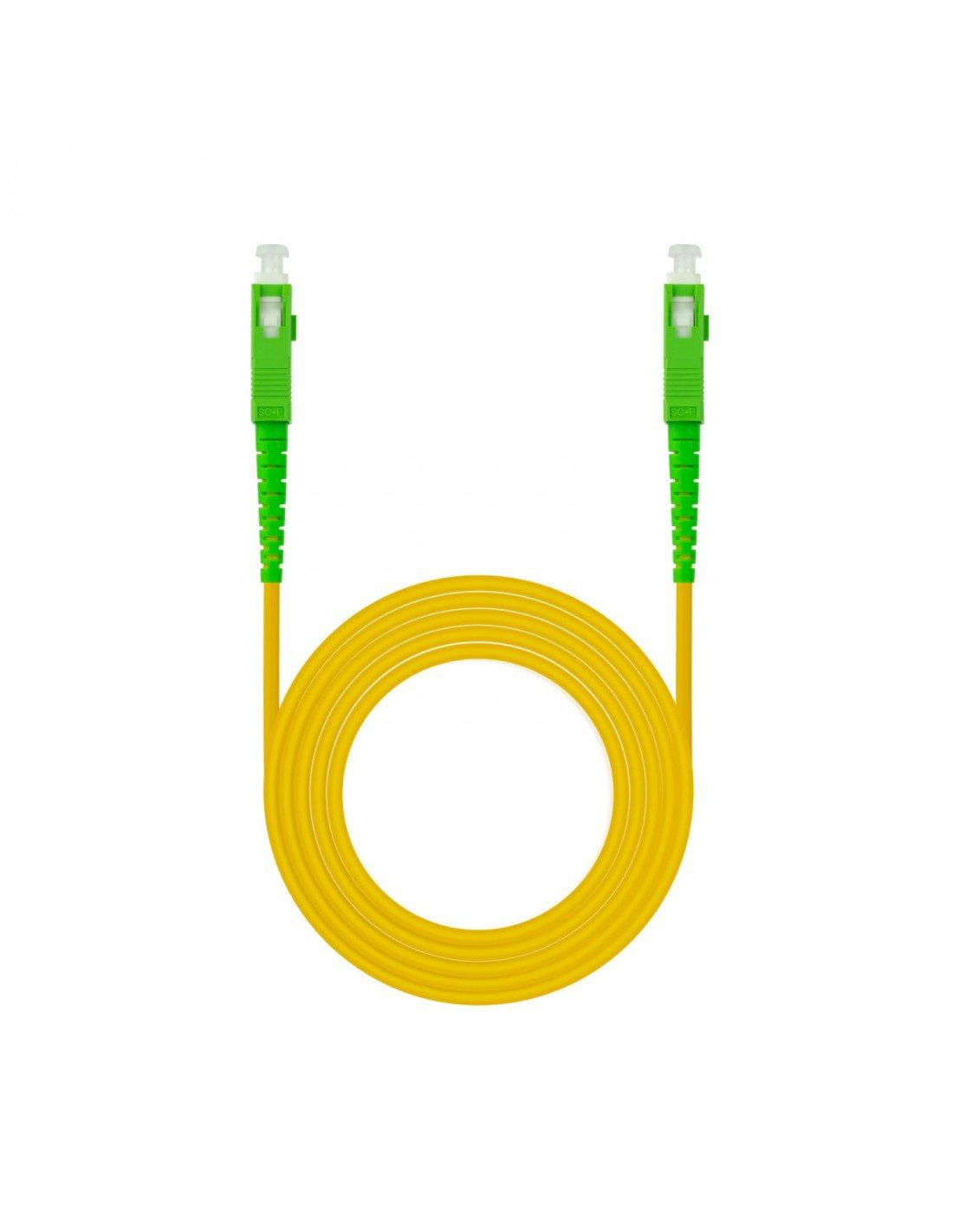 Nanocable Cable de Fibra Í“ptica SC/APC a SC/APC Monomodo Simplex LSZH, Amarillo, 20m