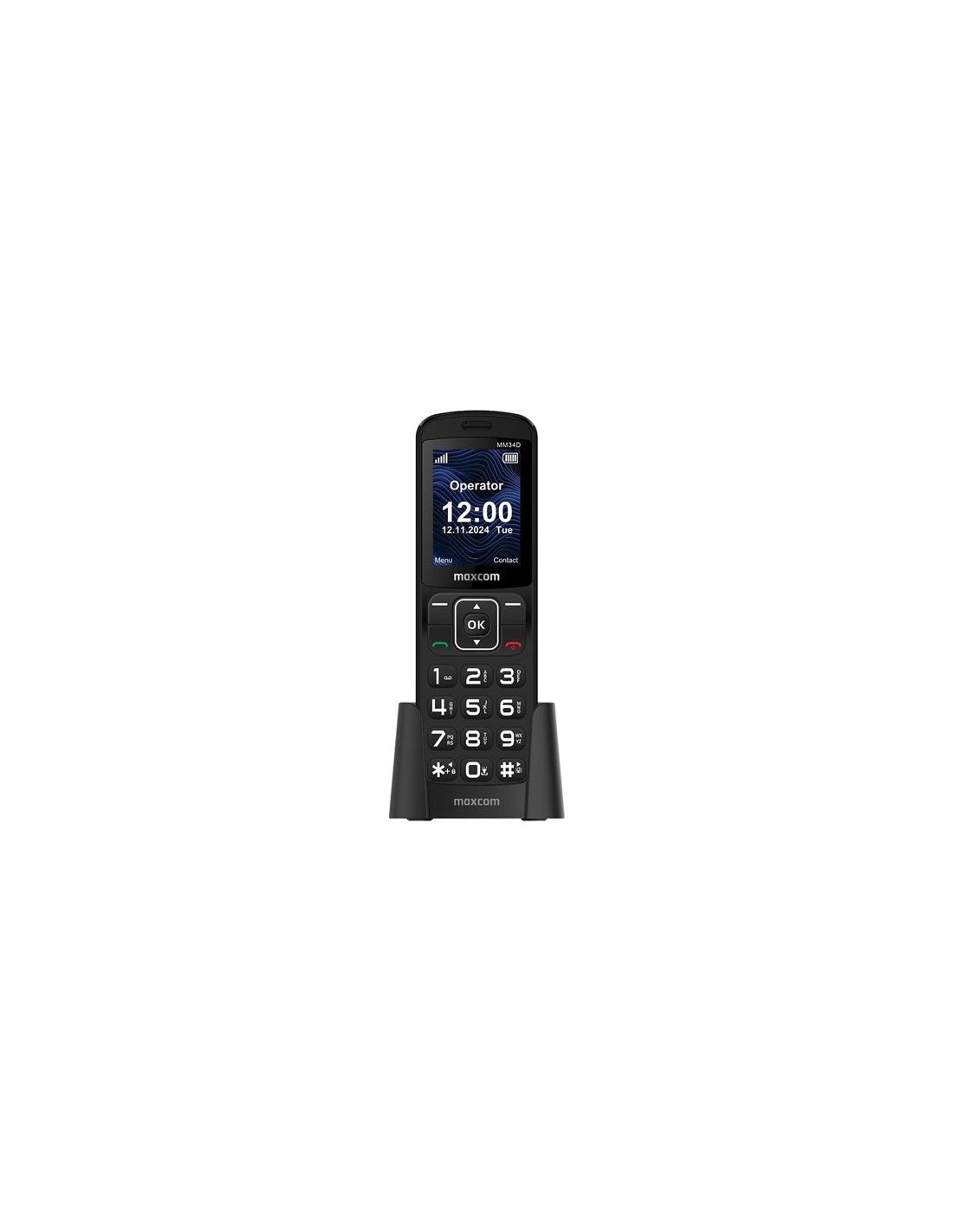 TELEFONO INALAMBRICO CON SIM 4G MM34D NEGRO MAXCOM