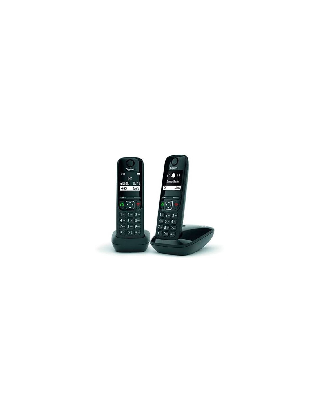 TELEFONO INALAMBRICO GIGASET AS690 DUO NEGRO