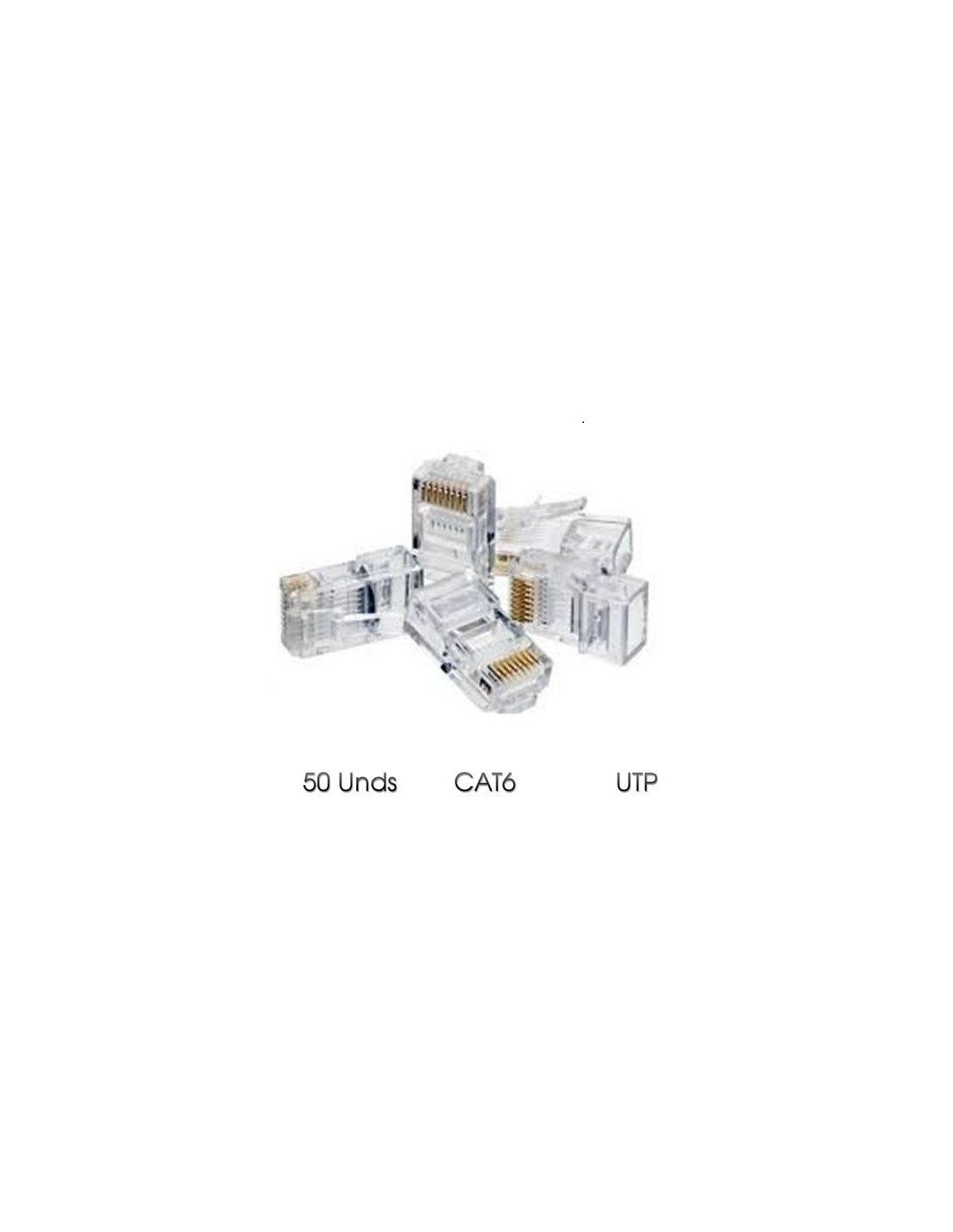PAQUETE 50 CONECTORES RJ45 CAT6 UTP CROMAD