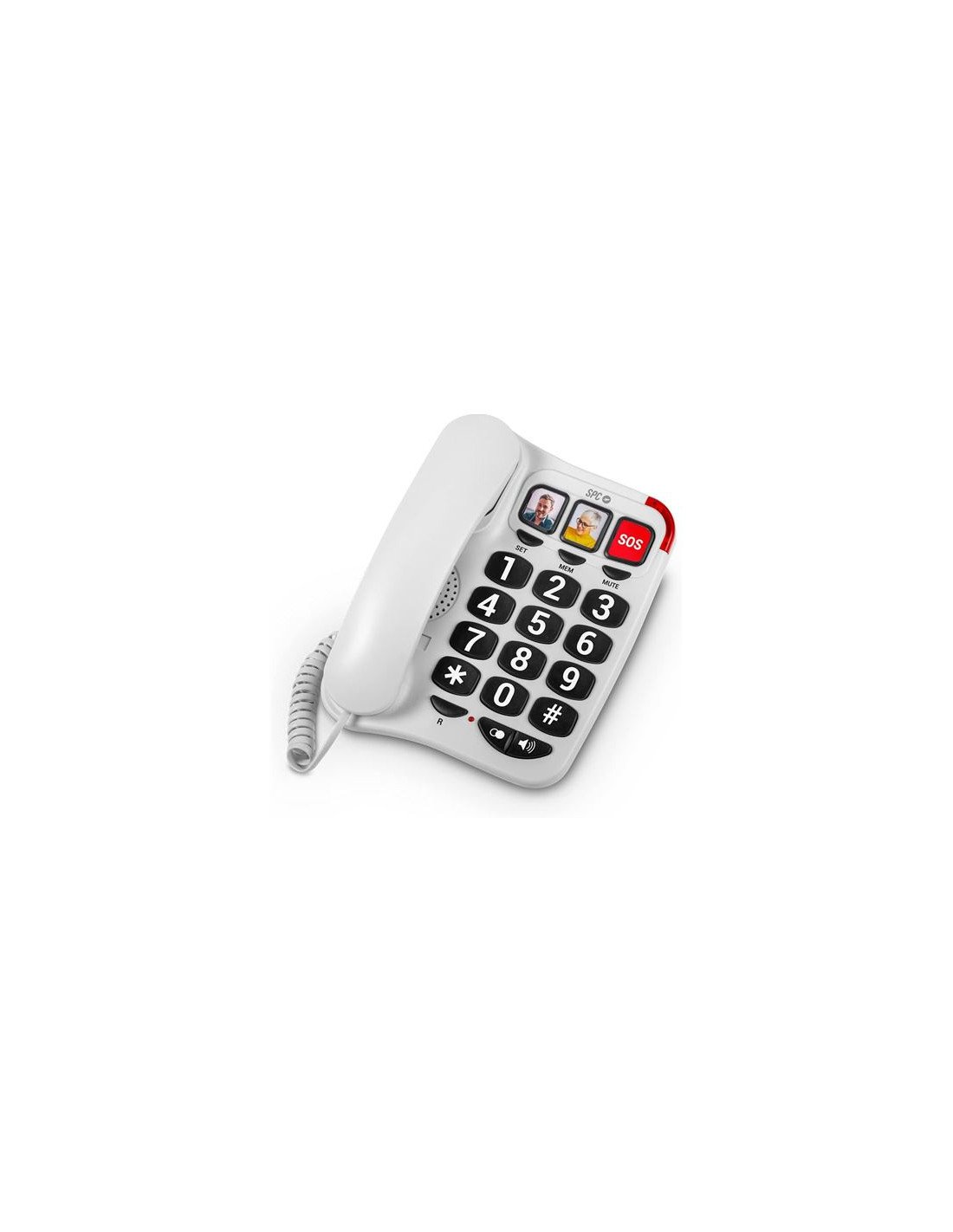 TELEFONO FIJO TECLAS XXL 3295B BLANCO SPC