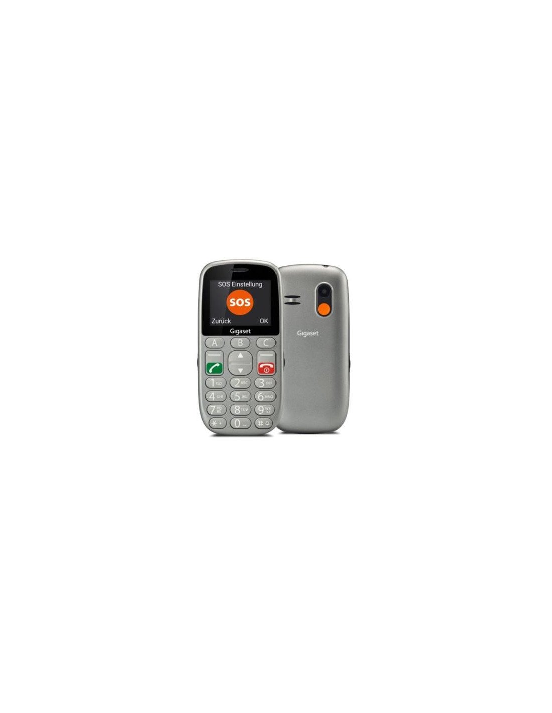 TELEFONO MOVIL PERSONAS MAYORES GL390 SILVER GIGASET