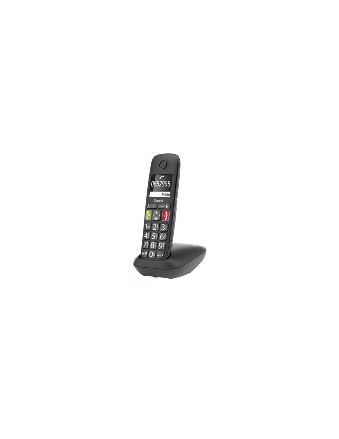 TELEFONO FIJO INALAMBRICO E290 TECLAS GRANDES NEGRO GIGASET