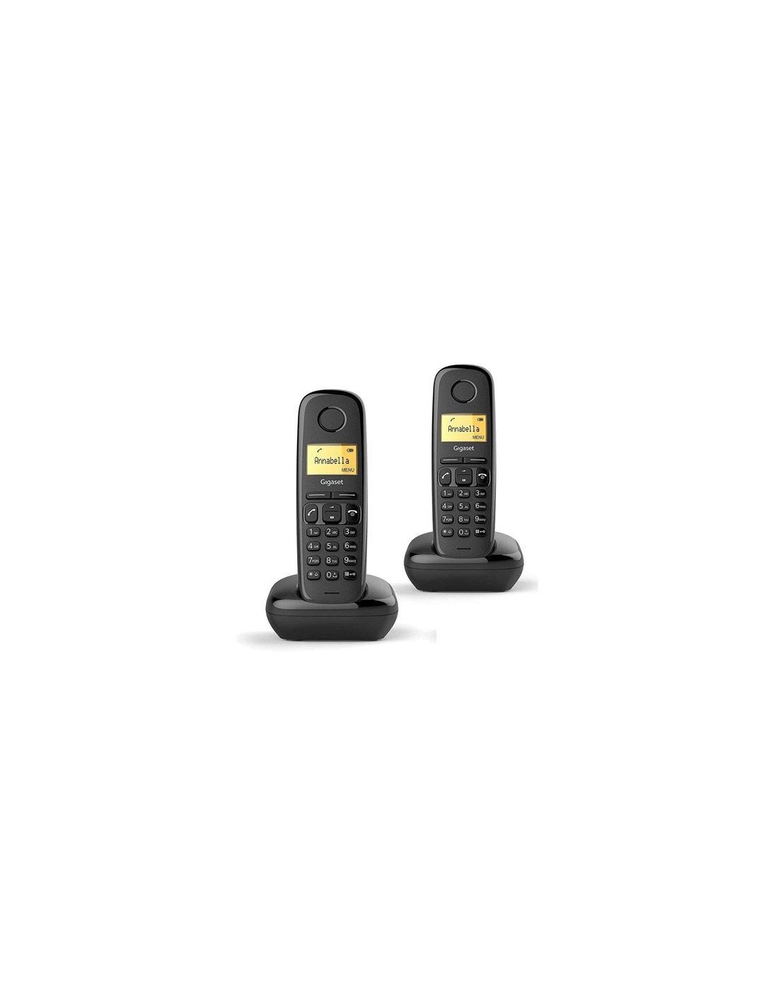 TELÉFONO DECT GIGASET A170 DÚO NEGRO (BASE+SUP)