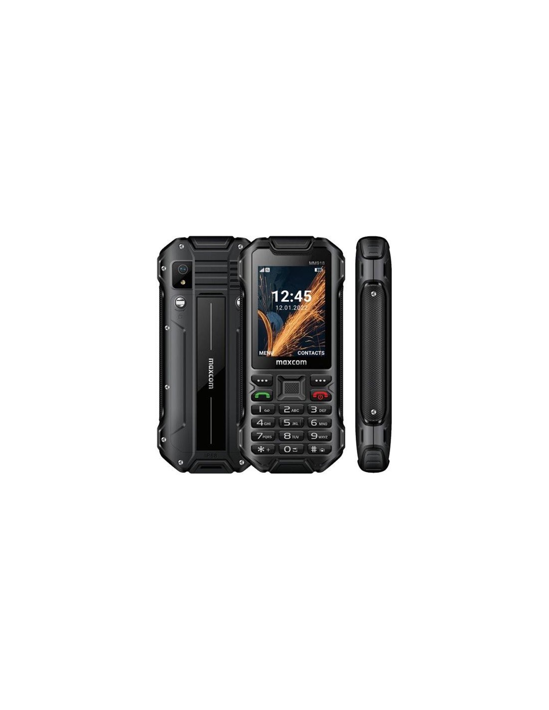 TELEFONO MOVIL RUGERIZADO STRONG MM918 NEGRO MAXCOM