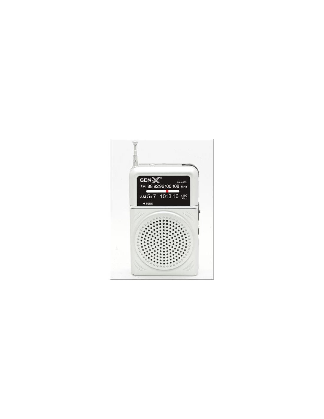 RADIO PORTATIL AM/FM ANALOGICA GRIS FM-4403 GEN-X