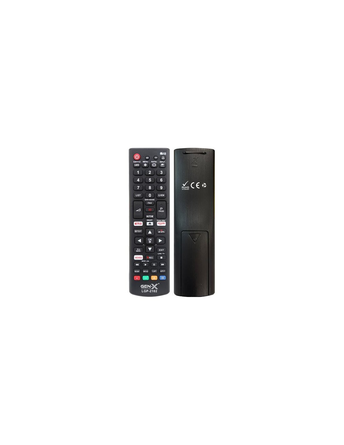 MANDO UNIVERSAL PEQUEÑO PARA TELEVISORES LG LGG-2102 GEN-X