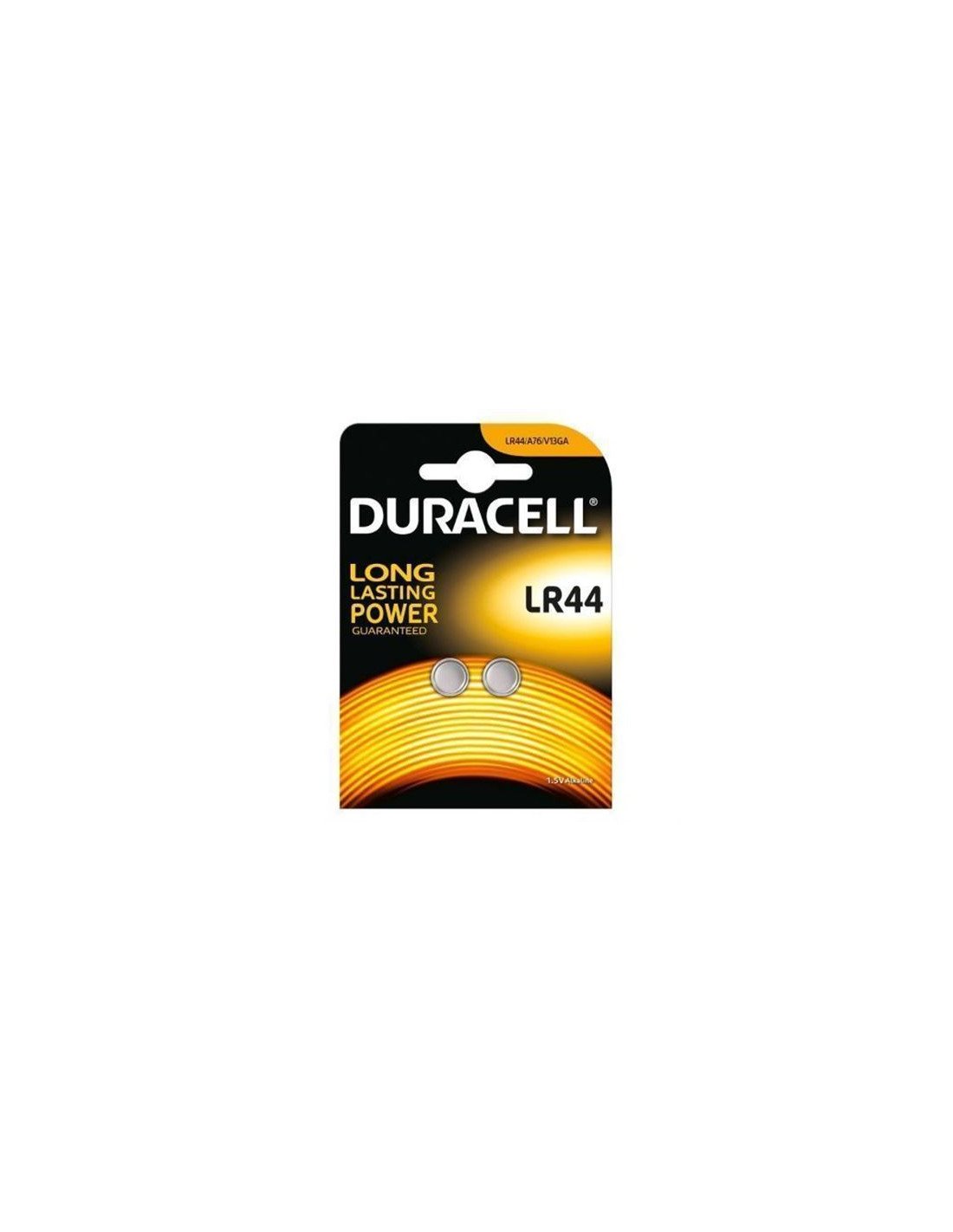 PACK 2 PILAS DE BOTON DURACELL LR44 1.5V ALCALINA