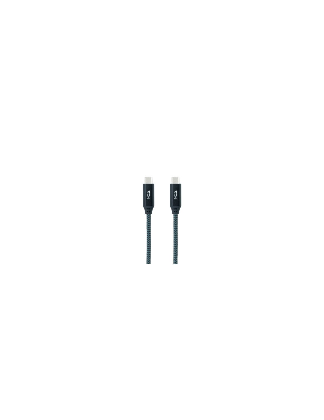 Nanocable Cable USB 3.2 Gen2x2 20Gbps 5A/100W 4K/60Hz USB-C/M-USB-C/M, Gris/Negro, 0.5 m