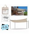 TOLDO RECTANGULAR 3X4 METROS BEIGE + BOLSA