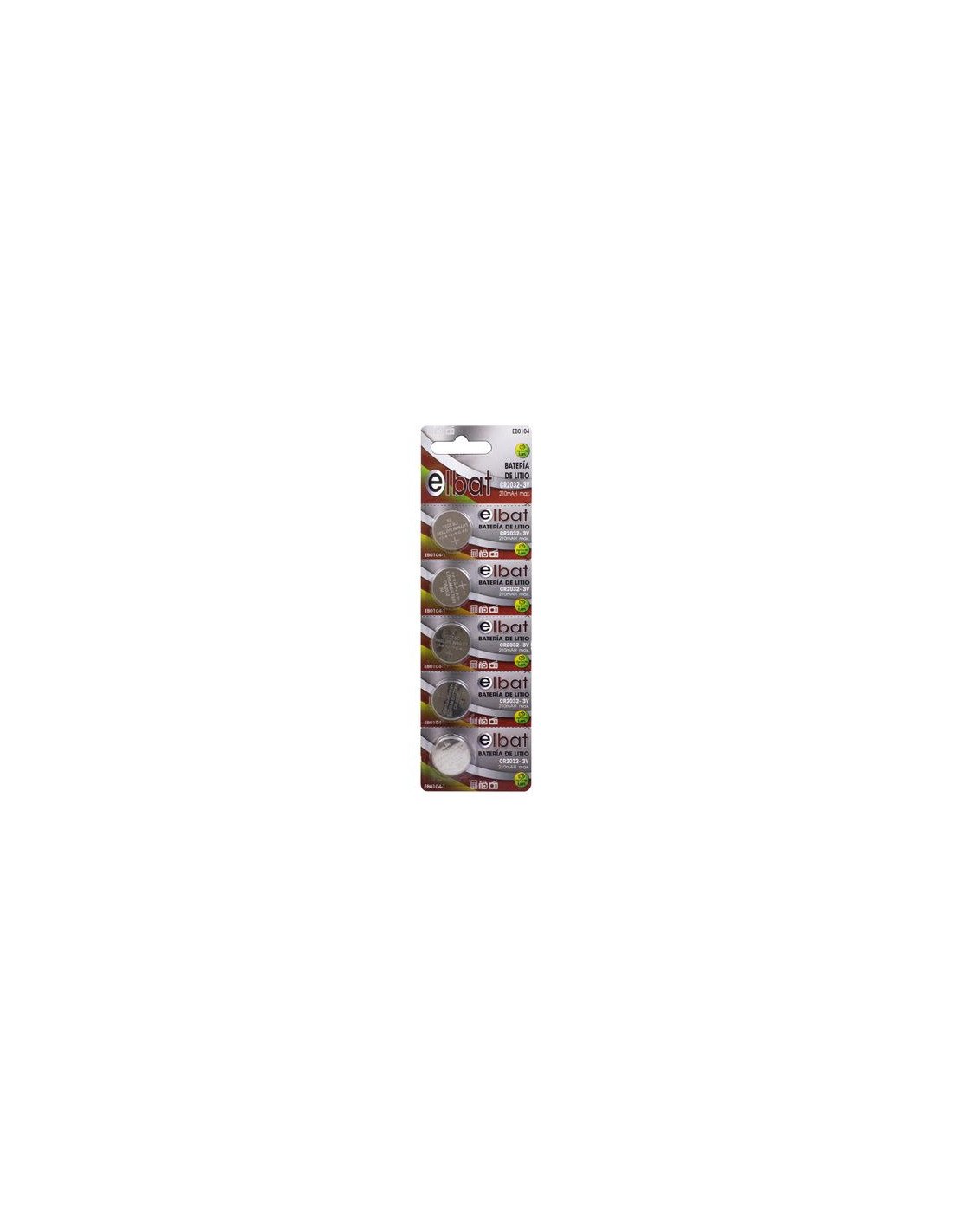 PACK 5 PCS PILAS LITIO CR2032 ELBAT