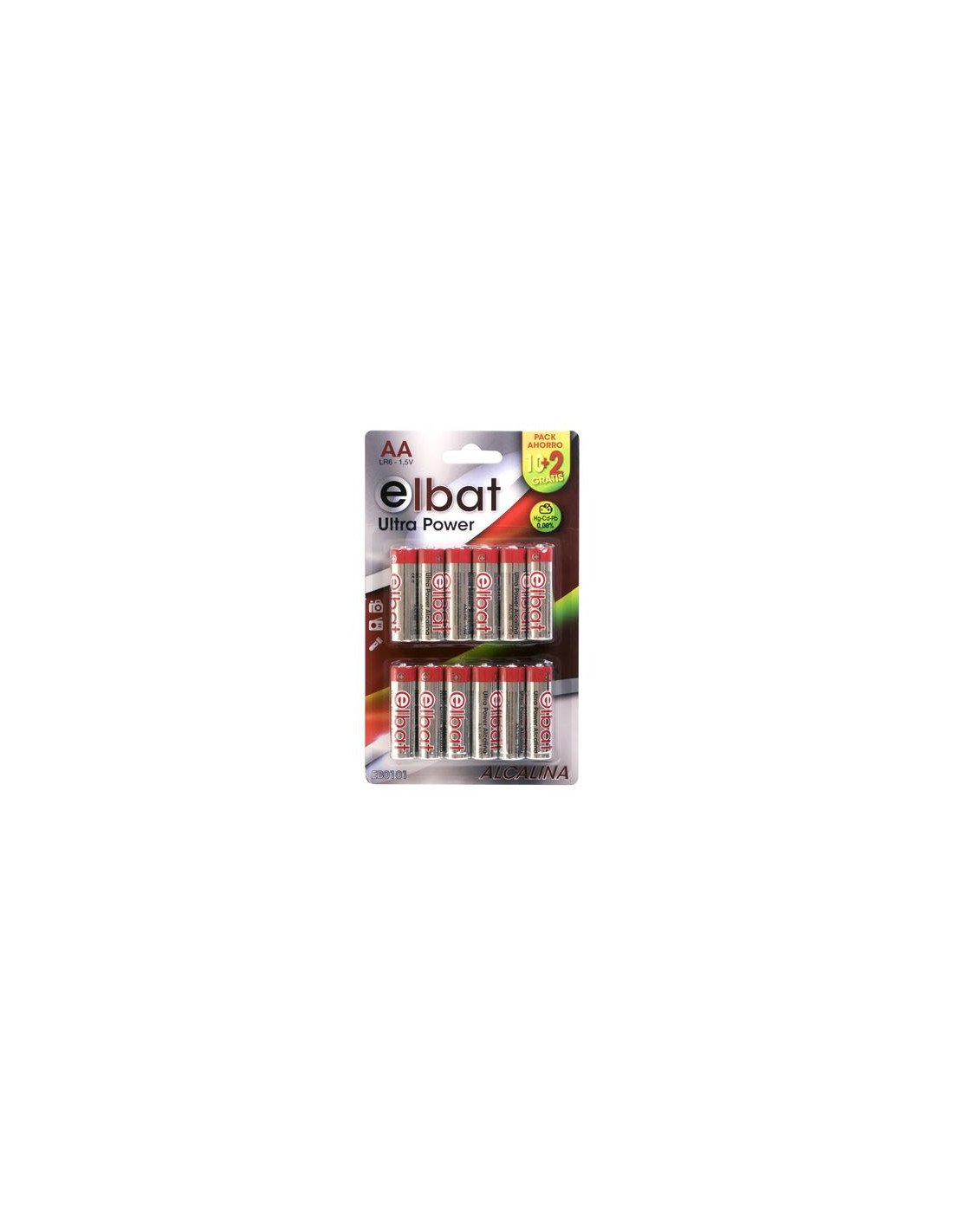 PACK 12 PCS PILAS ALCALINAS LR6/AA ELBAT
