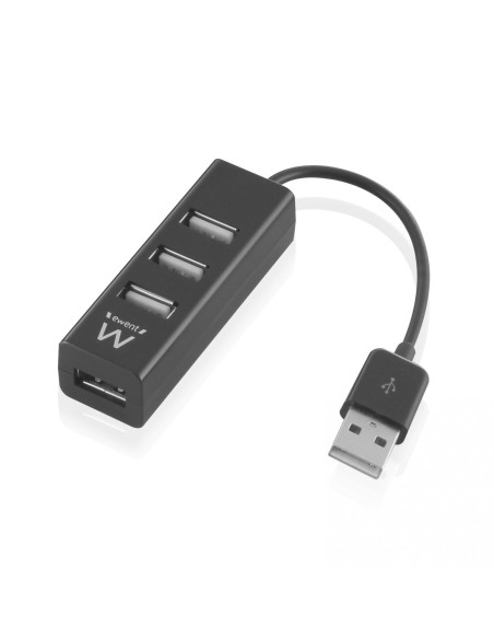 Ewent EW1123 hub de interfaz USB 2.0 480 Mbit/s Negro