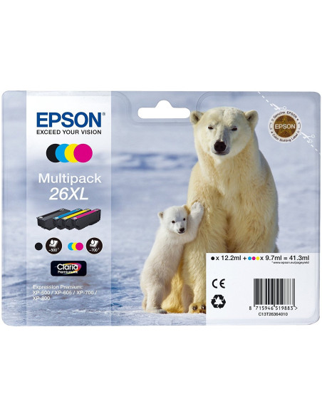 Epson Polar bear Multipack 26XL 4 colores