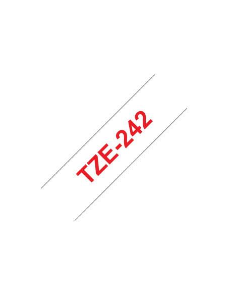 Brother TZE-242 cinta para impresora de etiquetas Rojo sobre blanco