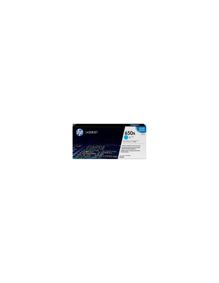 HP Cartucho de tóner original LaserJet 650A cian