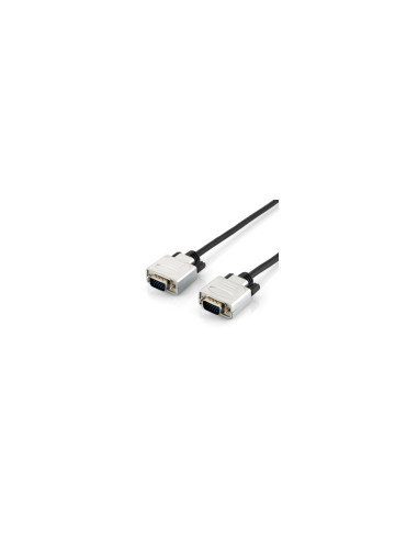 Equip 118864 cable VGA 10 m VGA (D-Sub) Negro, Plata