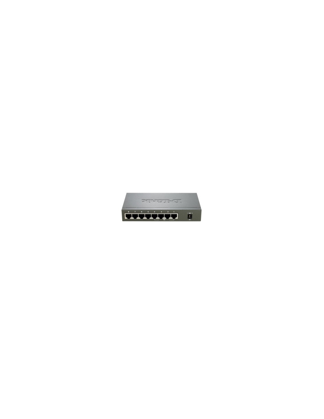 SWITCH D-LINK 8 PUERTOS POE GRIS DES-1008PA