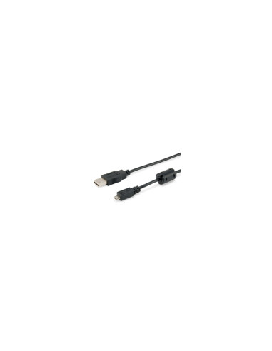 Equip 128551 Cable USB 2.0 Tipo A a Micro-B, 1,8 m , Negro