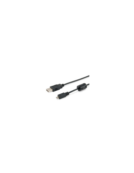 Equip 128551 Cable USB 2.0 Tipo A a Micro-B, 1,8 m , Negro