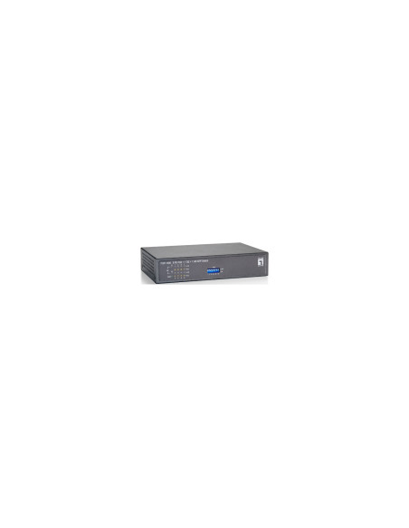 LevelOne Switch Fast Ethernet PoE de 10 puertos, 1 Port Gigabit, 1