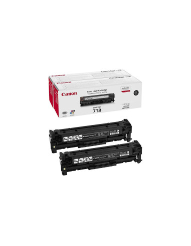 Canon CRG-718 Bk VP cartucho de tóner 2 pieza(s) Original Negro