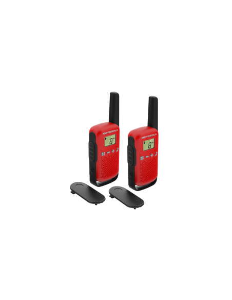 Motorola TALKABOUT T42 two-way radios 16 canales Negro, Rojo