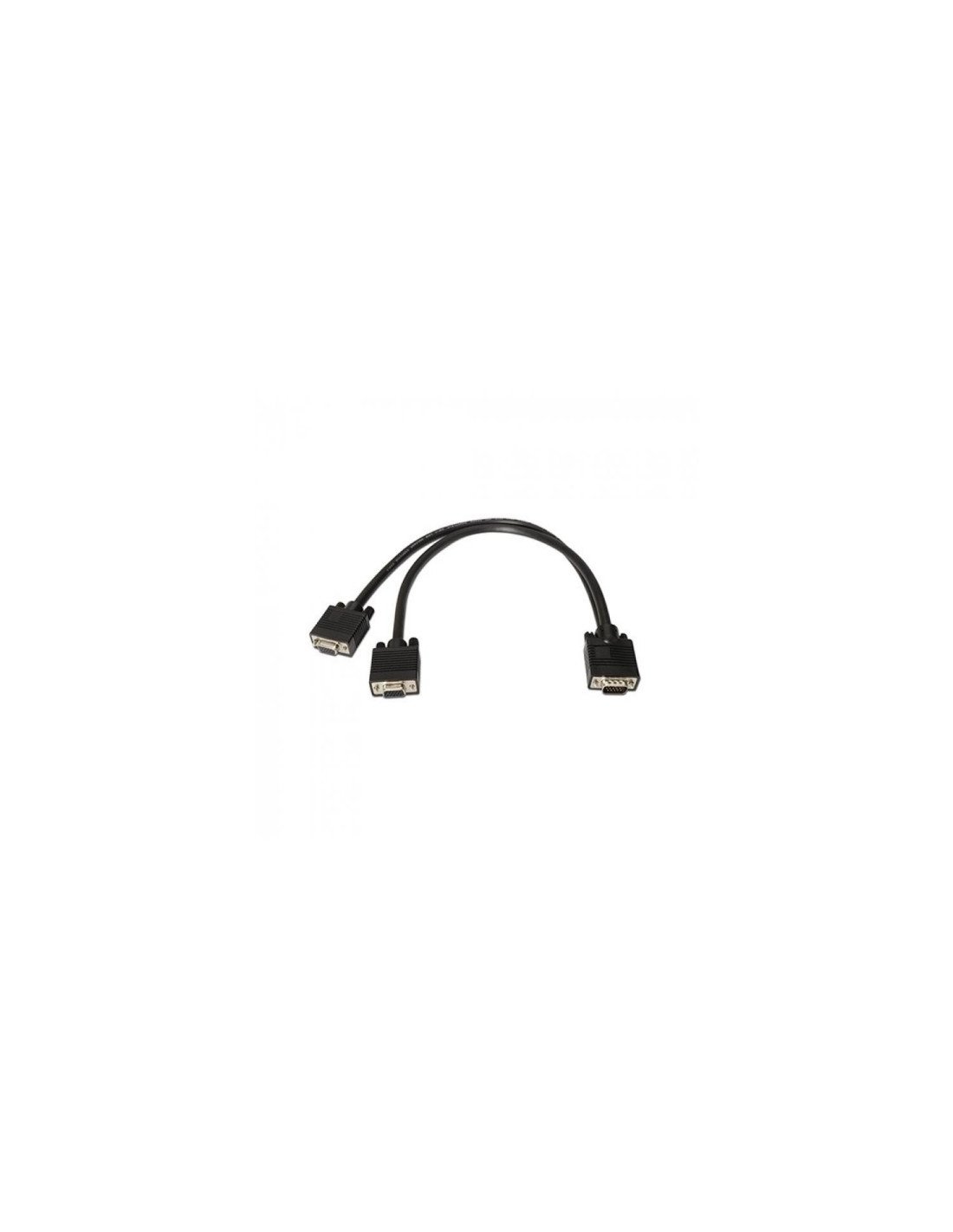 ADAPTADOR VIDEO 2 VGA M A B15 H AISENS 45CM NEGRO A113-0081