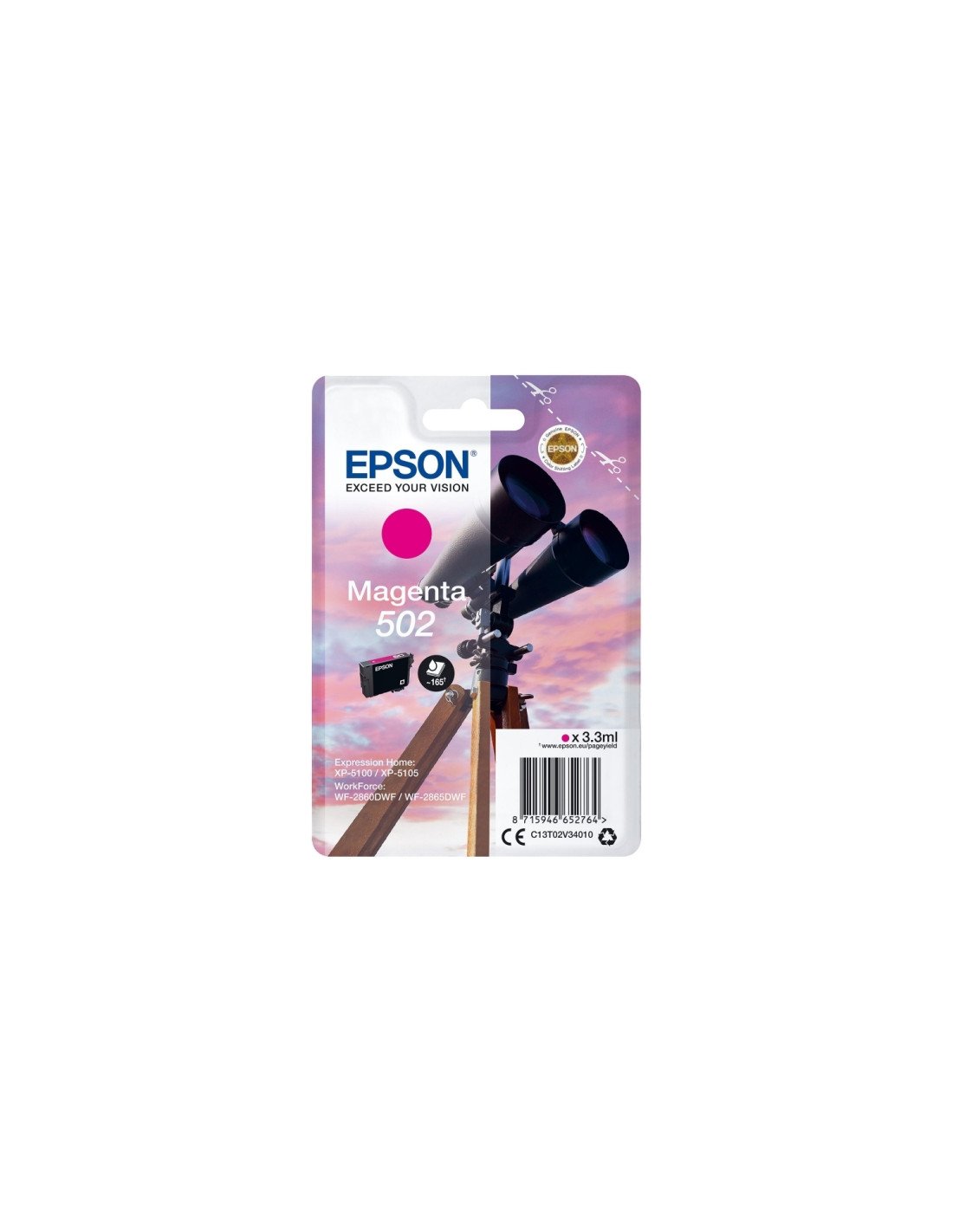 CARTUCHO EPSON 502 MAGENTA C13T02V34010