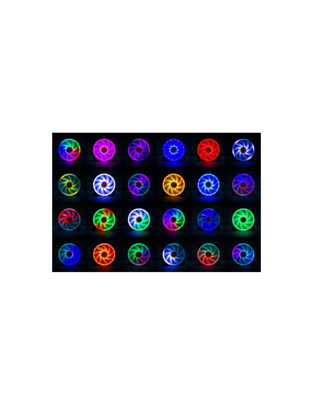 VENTILADOR CAJA RGB IRIS SPECTRUM 16 LED 12 CM RETAIL TAL-FAN05IRISRGB